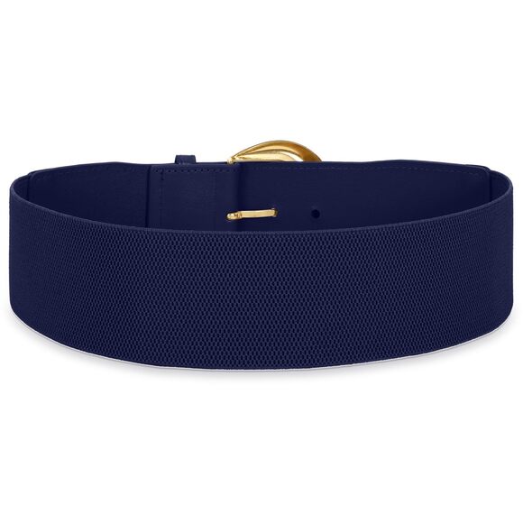 blue waist belts for dresses The Cassie Navy Blue Stretch Waist Belt main image 0